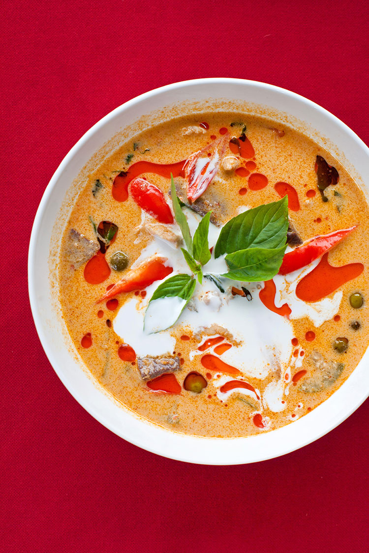 Spicy Red Thai Curry Noodle Soup 